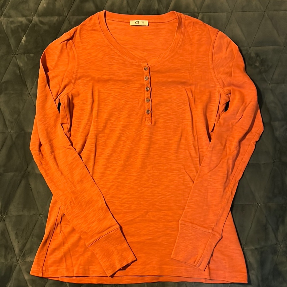 American Giant premium slub henley long sleeve tee
